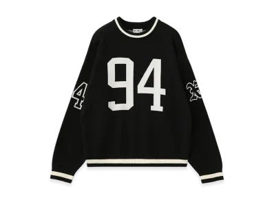 X-Girl Numbering Jacquard Knit Top "Black"