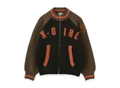 X-Girl Stadium Knit Jacket "Brown"