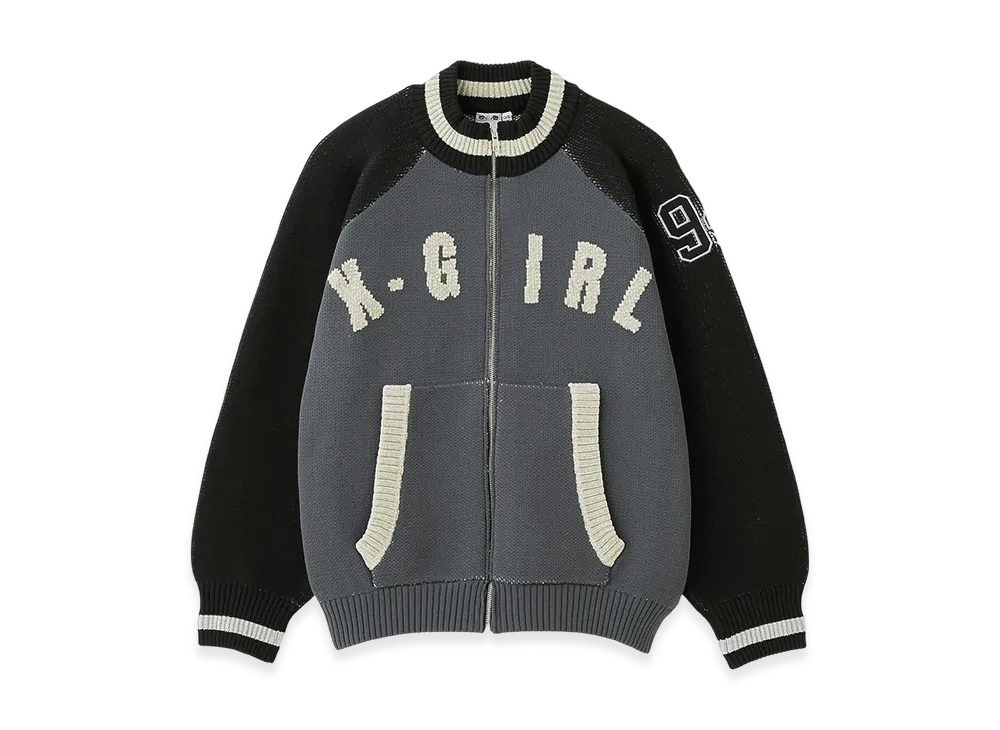 X-Girl Stadium Knit Jacket "Black"