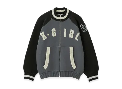 X-Girl Stadium Knit Jacket "Black"