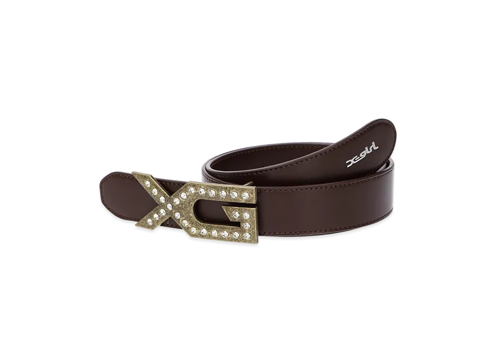 X-Girl XG Emblem Buckle Faux Leather Belt 