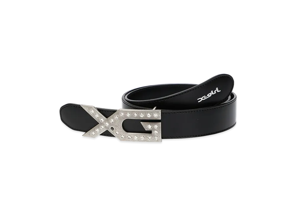 X-Girl XG Emblem Buckle Faux Leather Belt "Black"
