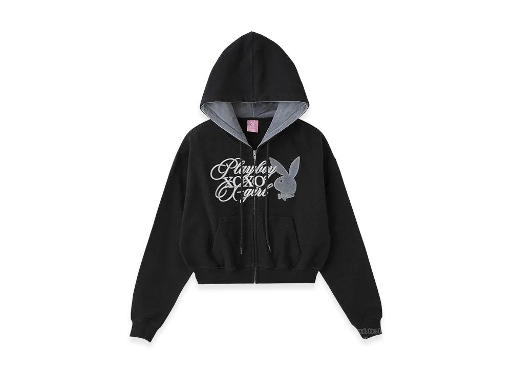 X-Girl x Playboy Compact Zip Up Sweat Hoodie "Black"