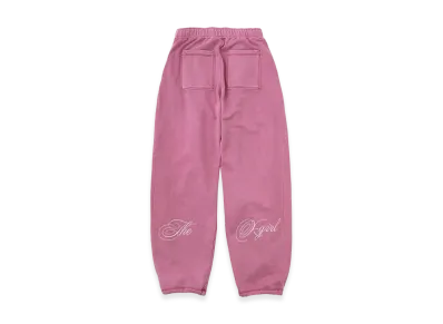 X-Girl Pigment Dyed Script Logo Sweatpants "Pink"