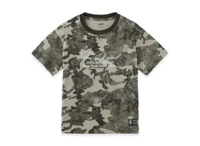 X-Girl Faded Cursive Script Logo Camo S/S Tee "Camo"