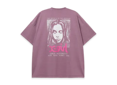 X-Girl Faded Face S/S Big Tee Dress "Purple"