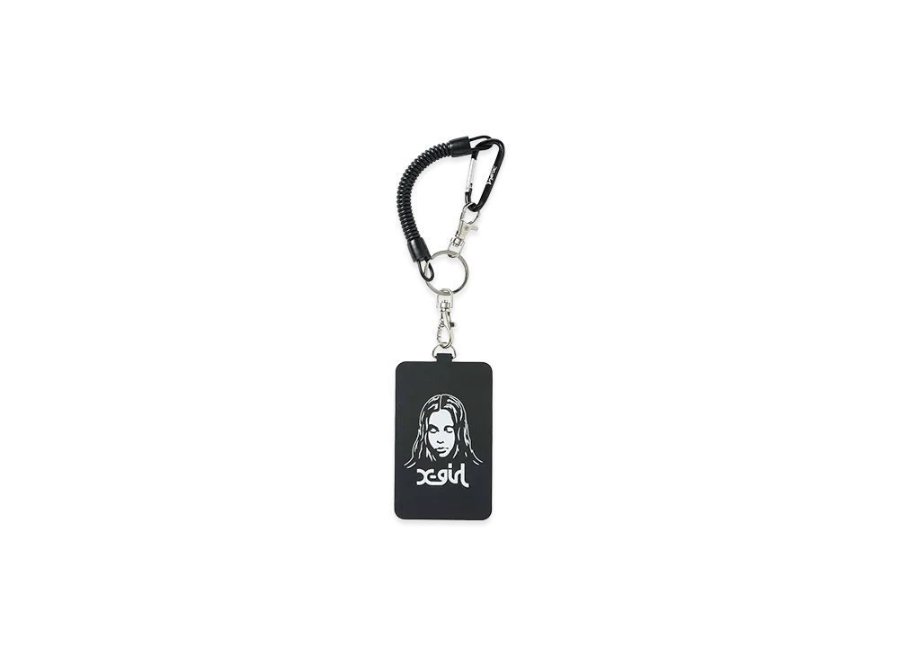 X-Girl Women's Face Rubber Pass Case "Black"