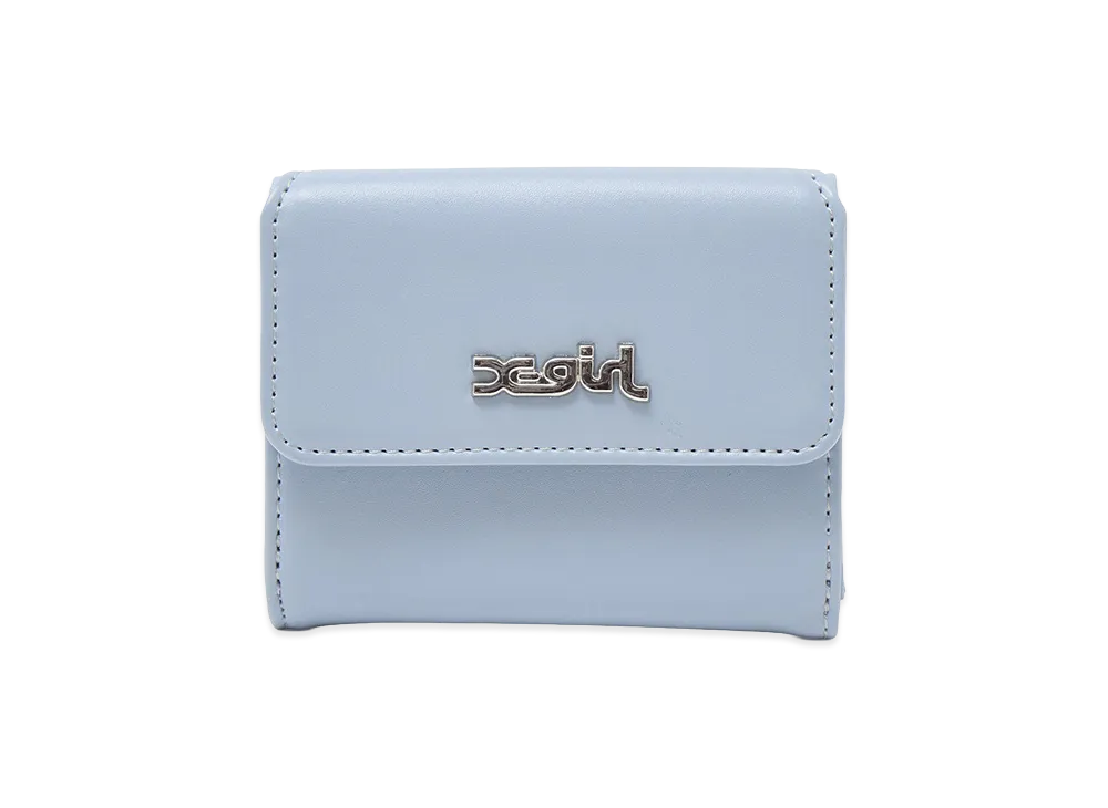 X-Girl Women's Faux Leather Mini Wallet "Light Blue"