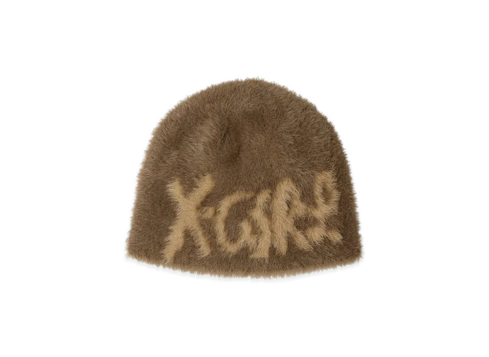 X-Girl Women's Signature Logo Shaggy Beanie "Brown"