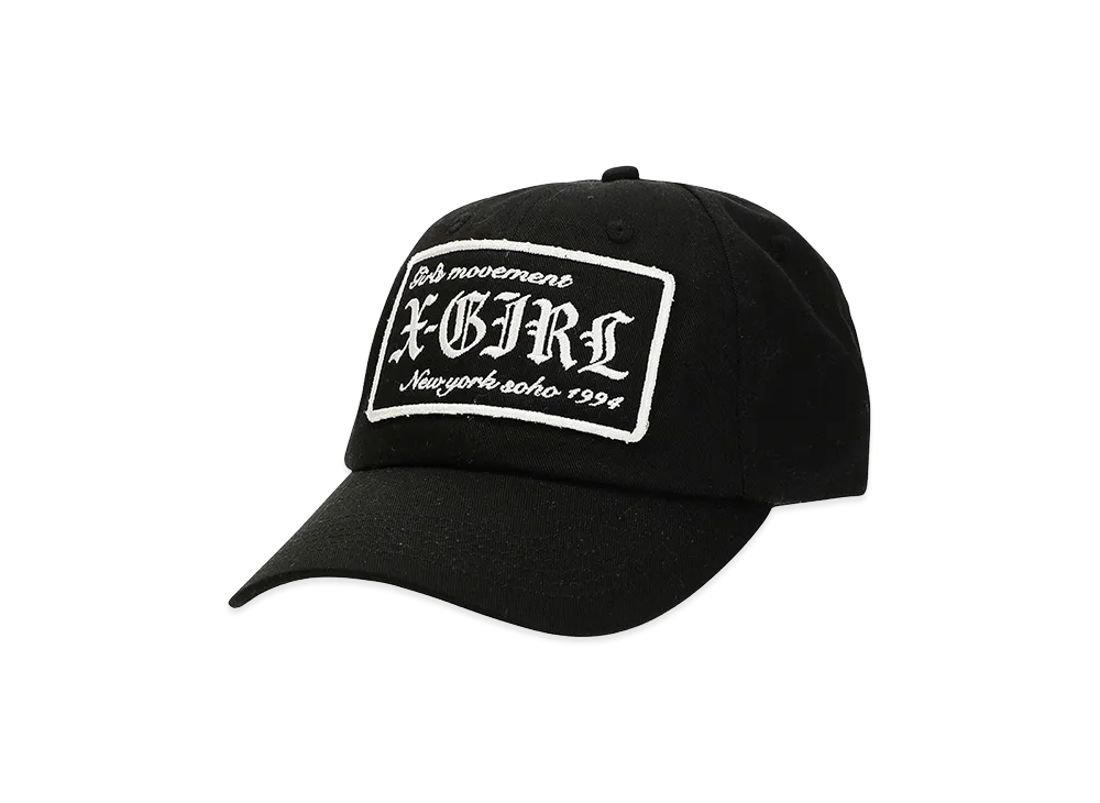 X-Girl Women's Logo Patch 6Panel Cap "Black"