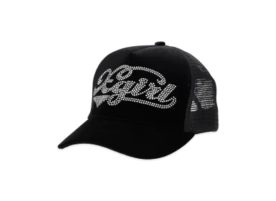 X-Girl Women's Velour Trucker Cap "Black"