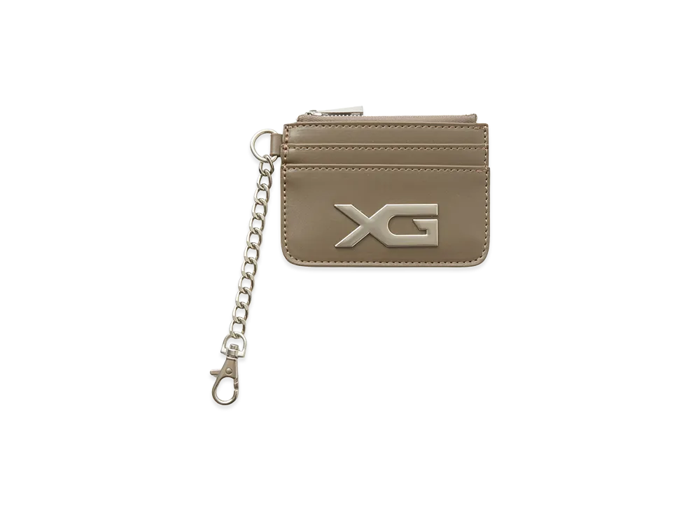 X-Girl Women's Xg Emblem Buckle Faux Leather Card Case "Brown"