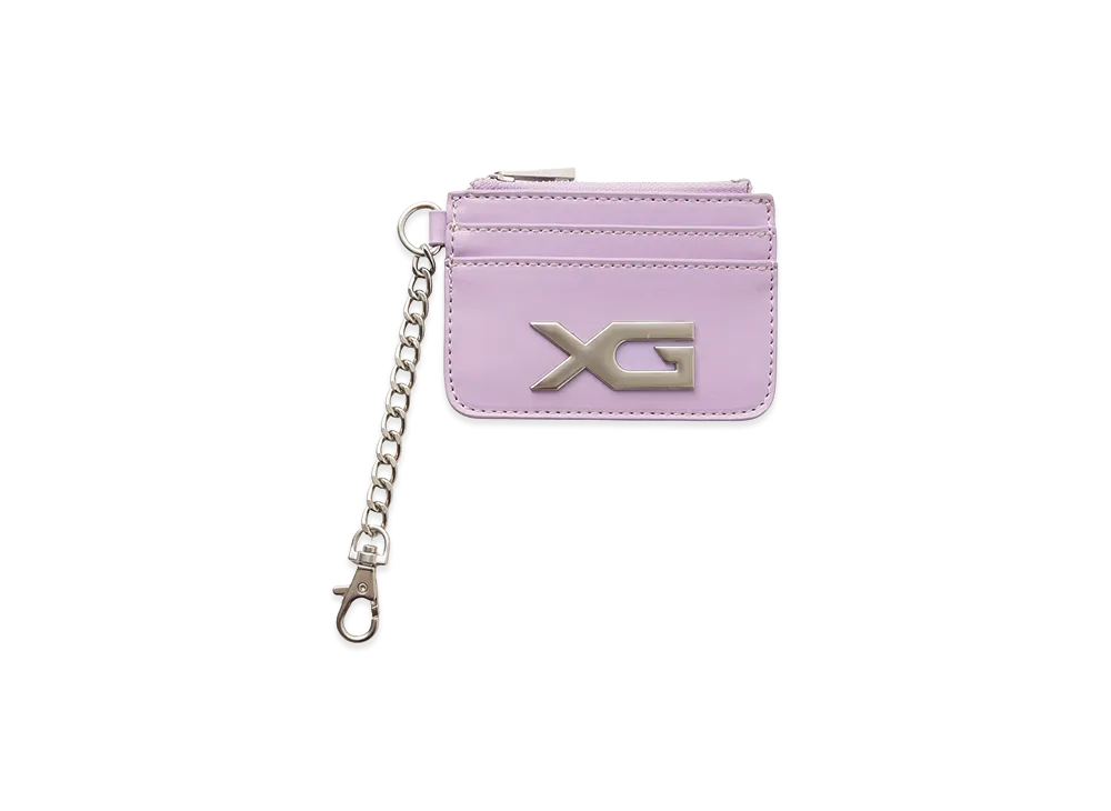 X-Girl Women's Xg Emblem Buckle Faux Leather Card Case "Light Purple"