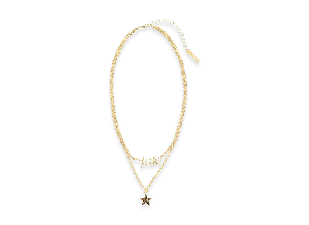X-Girl Women's Two Strand Necklace "Grey"
