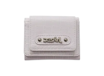 X-Girl Women's Mills Logo Faux Croco Mini Wallet "Light Purple"