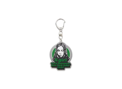X-Girl Women's Message And Face Rubber Key Charm "Green"