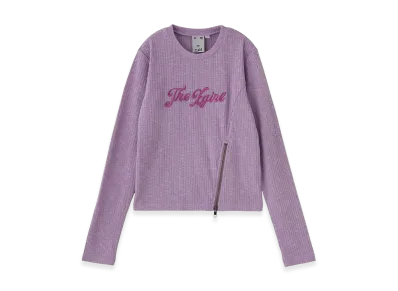 X-Girl Women's Zip Hem Compact Ribbed Top "Pink"