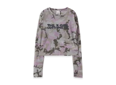 X-Girl Women's Faded Camo Sheer L/S Top "Pink"