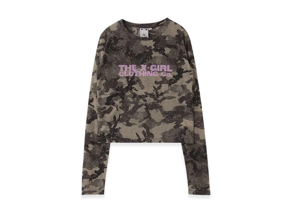 X-Girl Women's Faded Camo Sheer L/S Top "Camo"