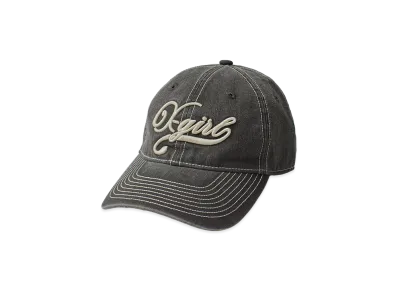 X-Girl Women's Bicolor Stitch Faded 6Panel Cap "Black"