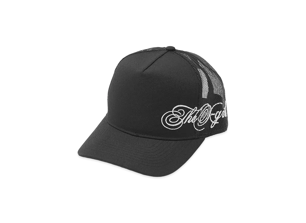 X-Girl Women's Side Script Logo Trucker Cap "Black"