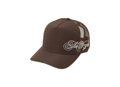 X-Girl Women's Side Script Logo Trucker Cap "Brown"