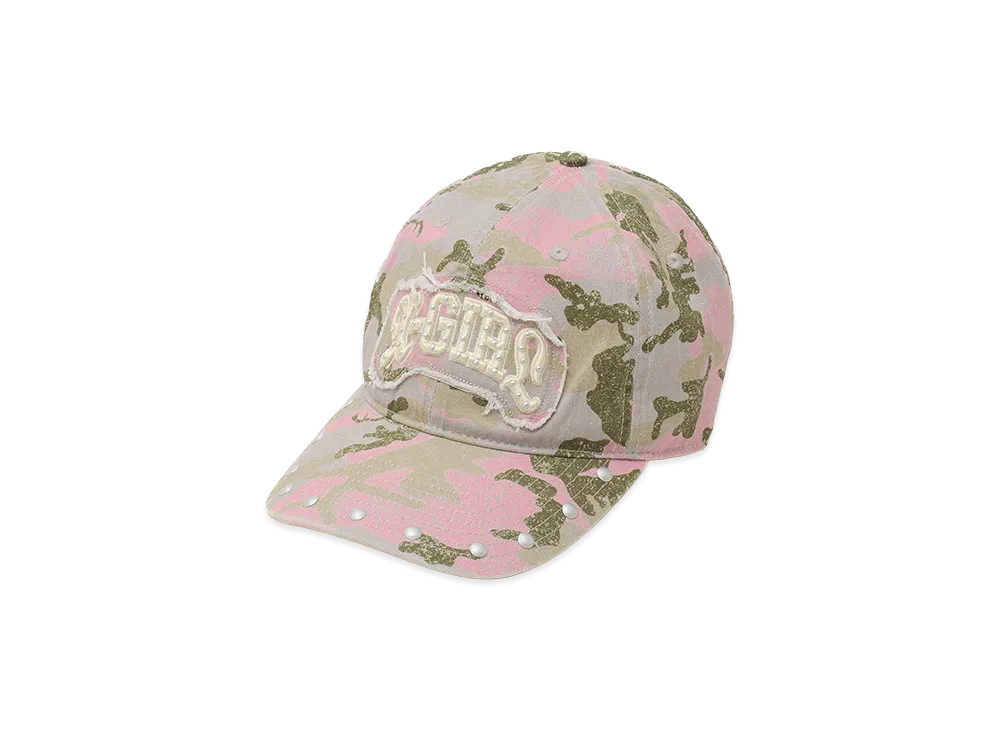 X-Girl Women's Studded Logo Patch 6Panel Cap "Pink"