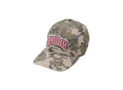 X-Girl Women's Studded Logo Patch 6Panel Cap "Camo"