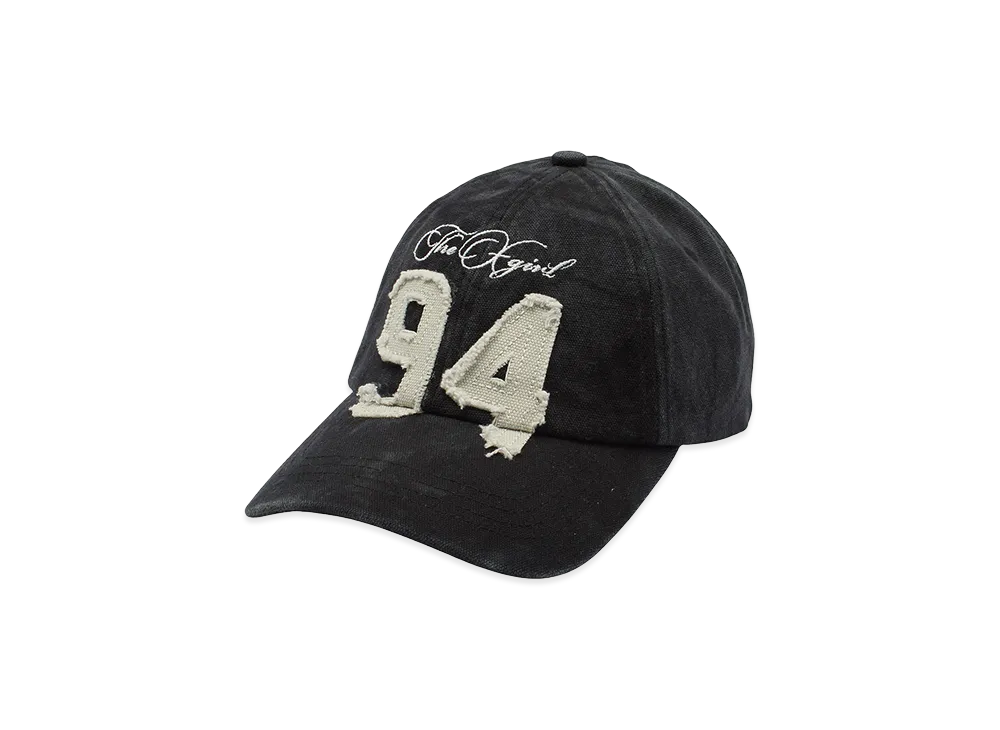 X-Girl Women's Faded Number Logo 6Panel Cap "Black"
