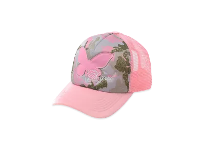 X-Girl Women's Butterfly Patch Trucker Cap "Pink"
