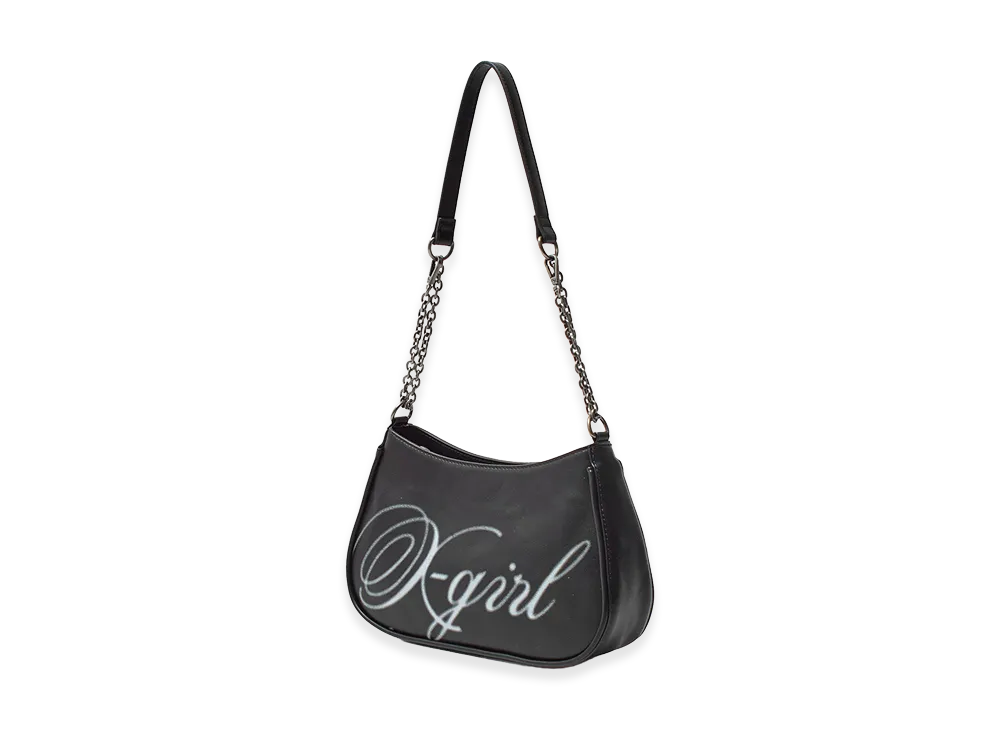 X-Girl Women's Spray Script Logo Shoulder Bag "Black"