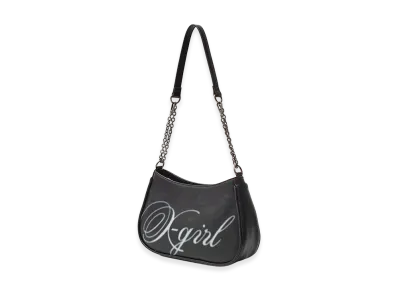 X-Girl Women's Spray Script Logo Shoulder Bag "Black"