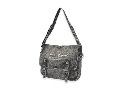 X-Girl Women's Script Logo Denim Shoulder Bag "Black"