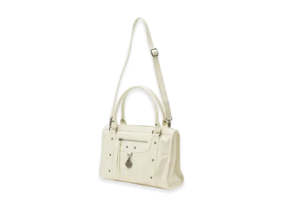 X-Girl Women's Heart Padlock Faux Leather 2Way Bag "White"