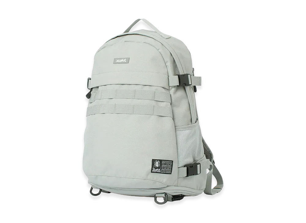 X-Girl Women's Face Label Adventure Backpack "Grey"