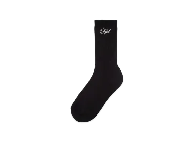 X-Girl Women's Script Logo One Point Socks "Black"