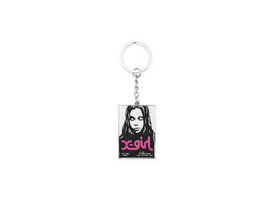 X-Girl Women's Face Poster Key Charm "Silver"