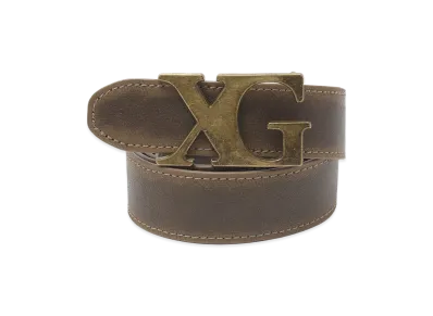 X-Girl Women's Xg Emblem Clasp Faux Leather Belt "Brown"