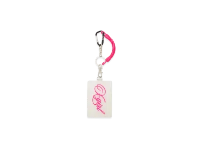 X-Girl Women's Script Logo Rubber Pass Case "Clear"