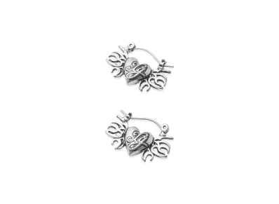 X-Girl Women's Tribal Heart Charm Earrings "Silver"