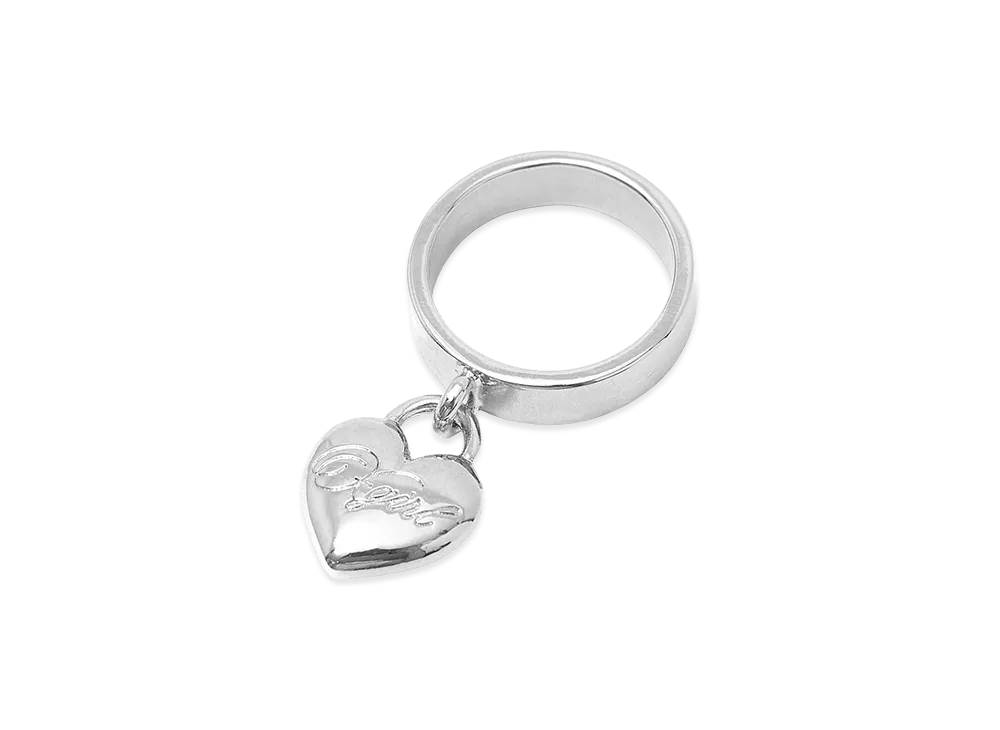 X-Girl Women's Heart Padlock Ring "Silver"