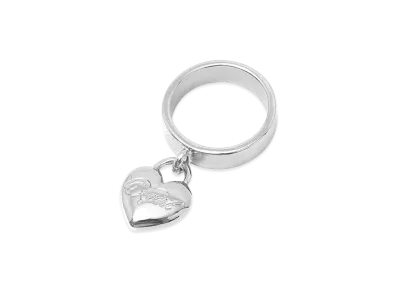 X-Girl Women's Heart Padlock Ring "Silver"