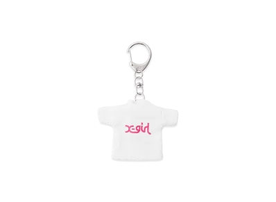 X-Girl Women's Mills Logo Tee Keychain "White"