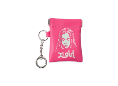 X-Girl Women's Face Mini Pouch Keyring "Pink"