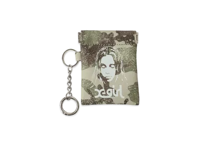 X-Girl Women's Face Mini Pouch Keyring "Camo"