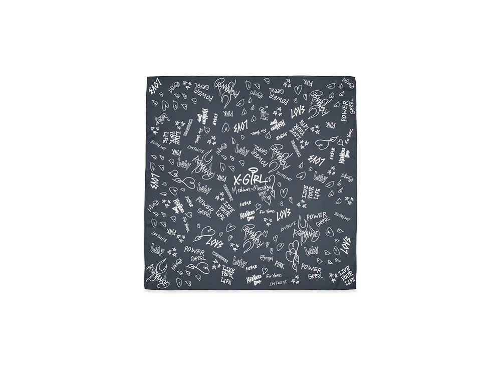 X-Girl Women's Graffiti Scarf "Black"