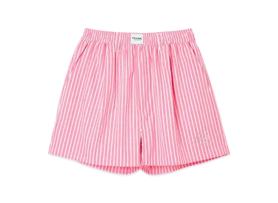 X-Girl Women's Striped Rhinestone Shorts "Pink"