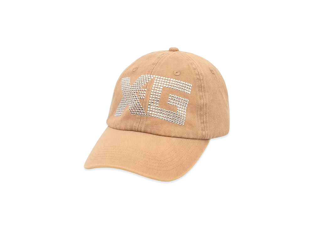 X-Girl Women's Logo Mark Studded 6Panel Cap "Beige"