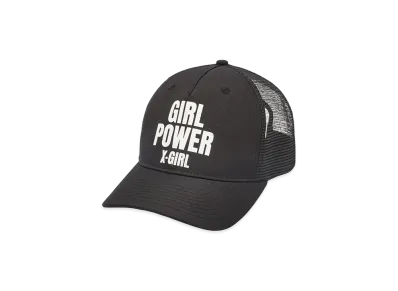 X-Girl Women's Girl Power Logo Trucker Cap "Black"