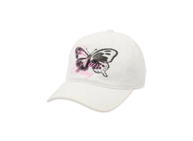 X-Girl Women's Butterfly Script Logo 6Panel Cap "White"